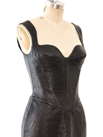 Thierry Mugler Logo Bustier Dress