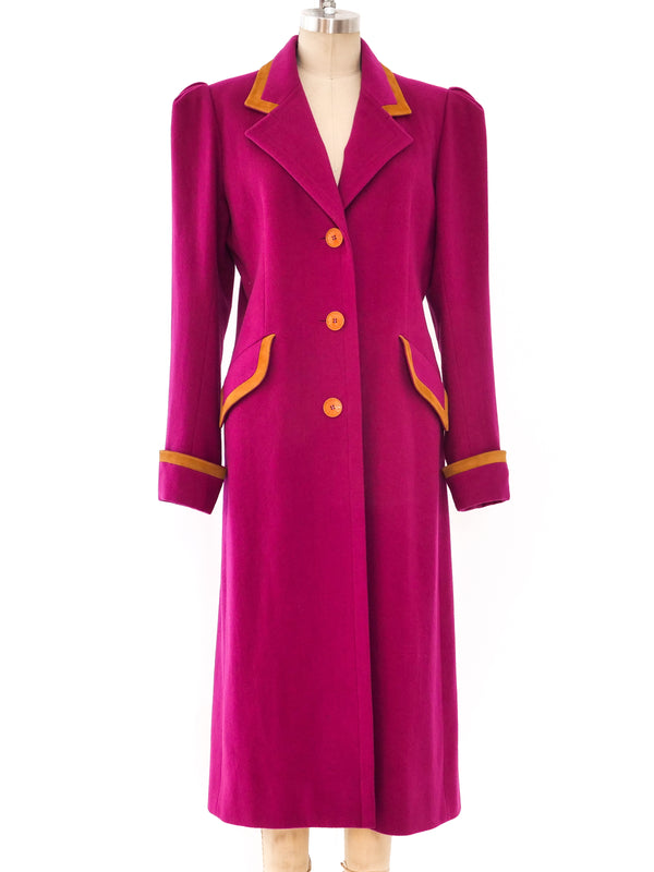 Hermes Fuchsia Cashmere Overcoat Outerwear arcadeshops.com