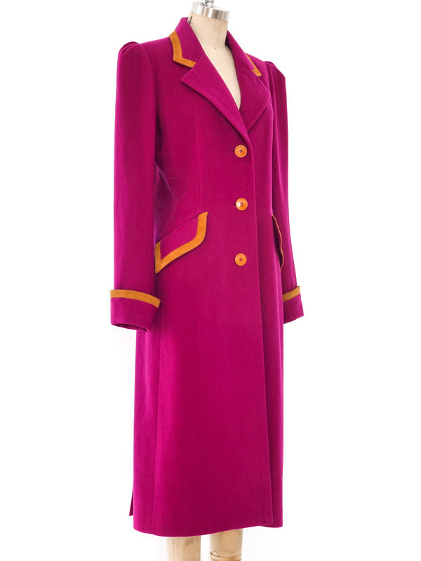 Hermes Fuchsia Cashmere Overcoat Outerwear arcadeshops.com