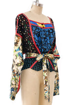 Koos van den Akker Metallic Patchwork Top Top arcadeshops.com