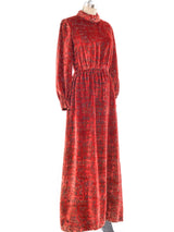 Christian Dior Velvet Burnout Dress Dress arcadeshops.com