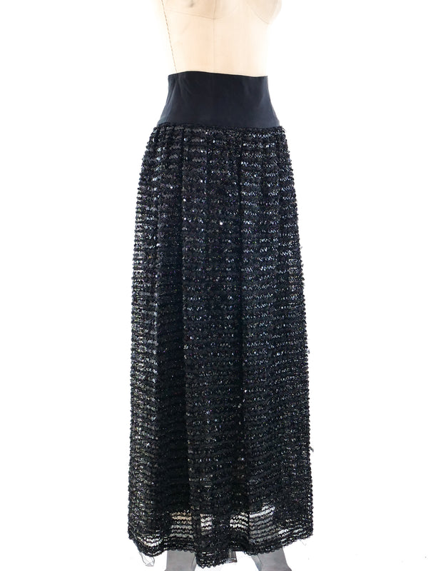 Chanel Sequin Embellished Maxi Skirt Bottom arcadeshops.com
