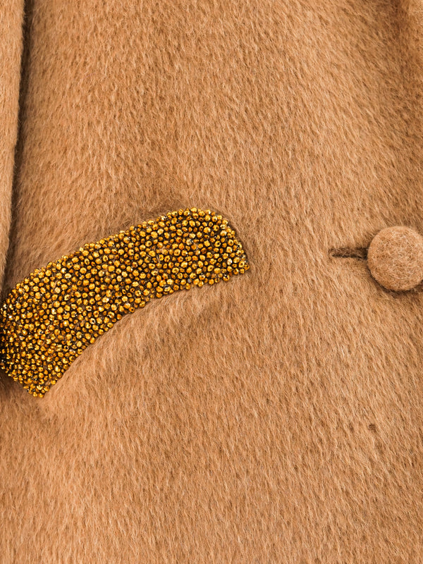 Galanos Camel Teddy Coat Outerwear arcadeshops.com