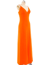 Bob Mackie Orange Wool Maxi Dress Dress arcadeshops.com