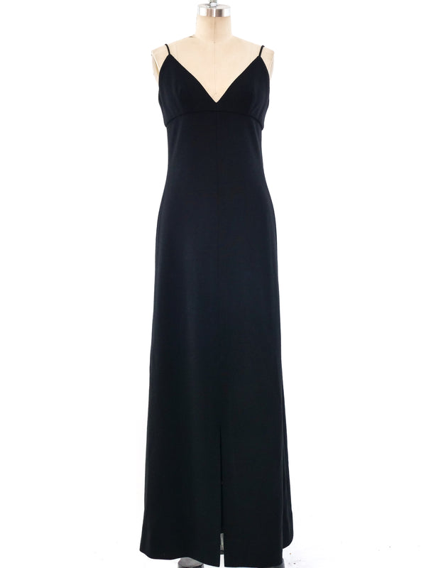 Bob Mackie Black Wool Maxi Dress Dress arcadeshops.com