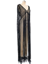 Maxi Fringe Crochet Jacket Jacket arcadeshops.com