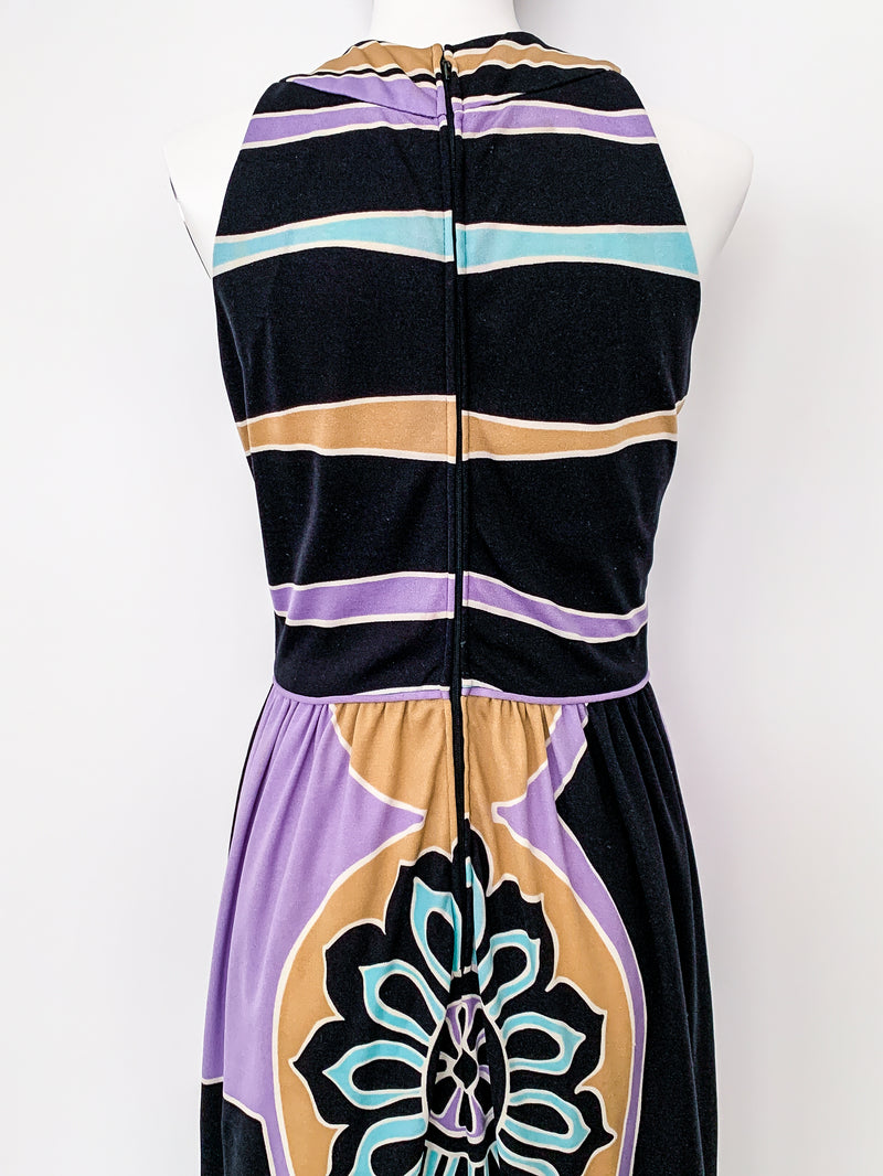 Abstract Print Maxi Dress Dress arcadeshops.com