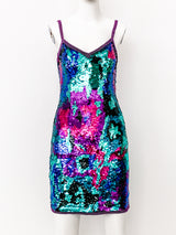 Technicolor Sequin Mini Dress Dress arcadeshops.com