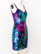 Technicolor Sequin Mini Dress Dress arcadeshops.com