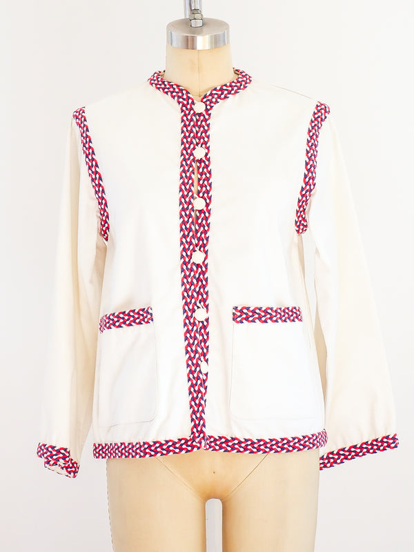 Yves Saint Laurent Jacket with Braided Trim Jacket arcadeshops.com