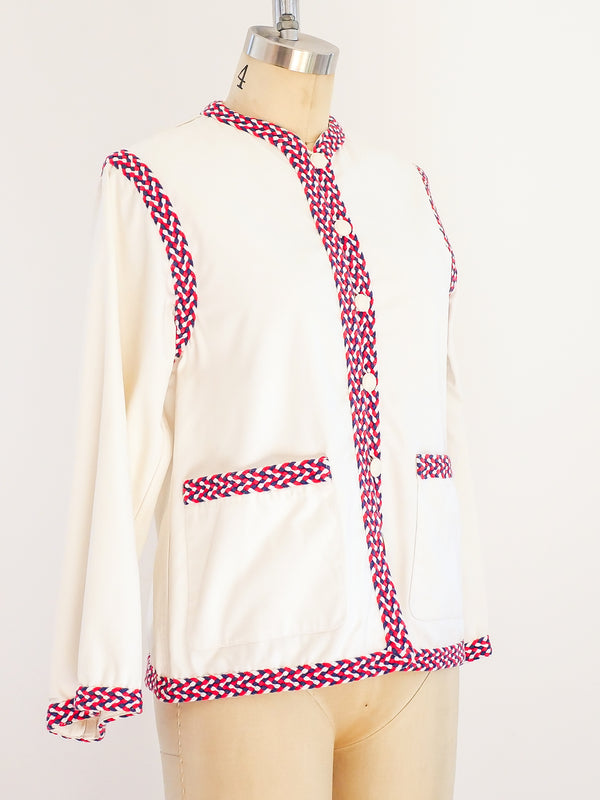 Yves Saint Laurent Jacket with Braided Trim Jacket arcadeshops.com
