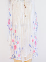 Pastel Floral Gauze Indian Dress Dress arcadeshops.com