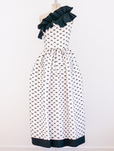 Albert Capraro Black and White Bow Dress Dress arcadeshops.com