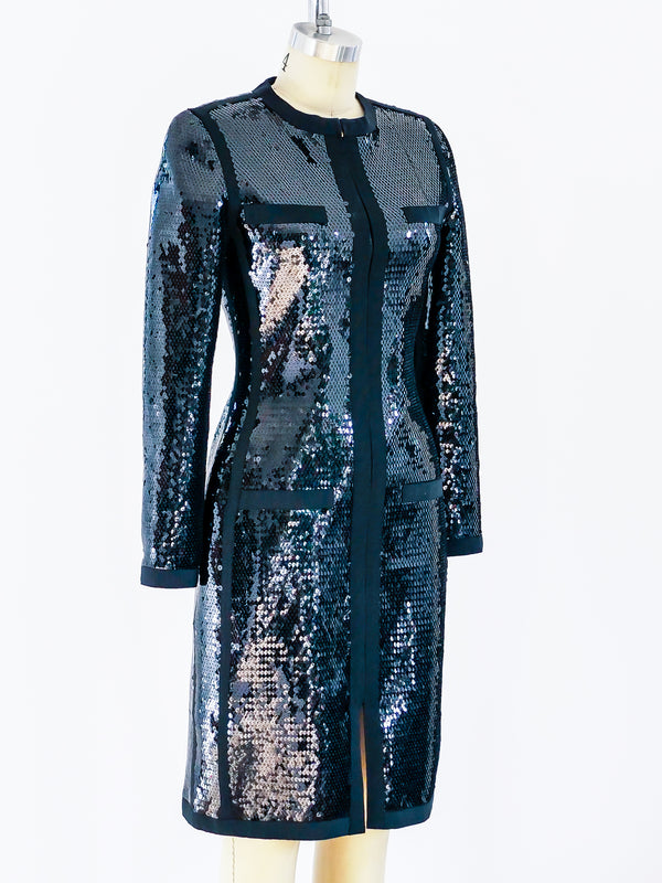 Chanel Black Sequin Scuba Dress Dress arcadeshops.com