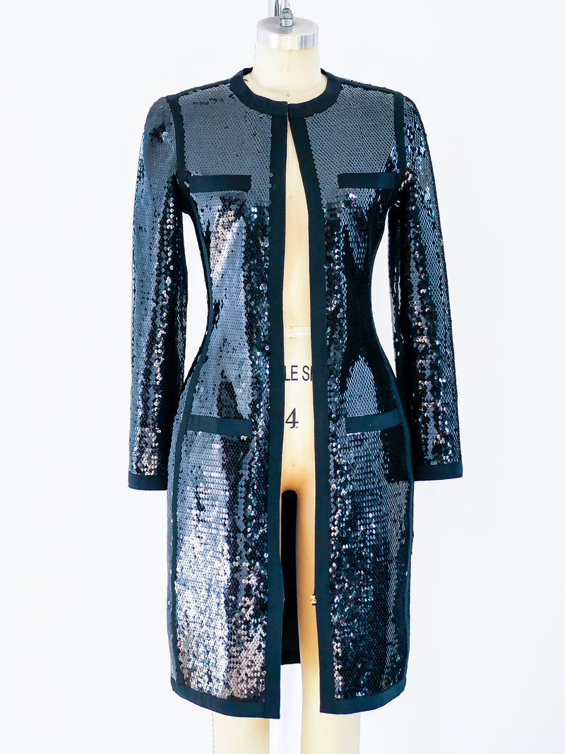 Chanel Black Sequin Scuba Dress Dress arcadeshops.com