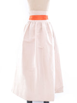 Cream Faille Silk Maxi Skirt Bottom arcadeshops.com