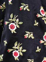 1930's Floral Embroidered Satin Jacket Jacket arcadeshops.com