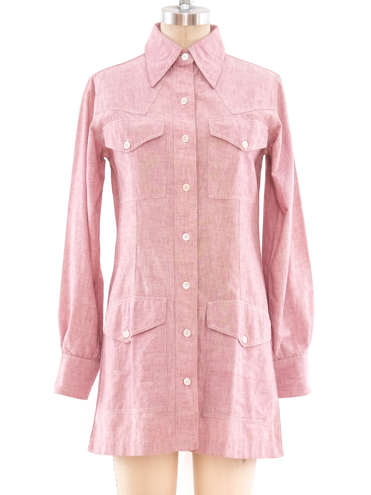 Yves Saint Laurent Chambray Shirt Dress