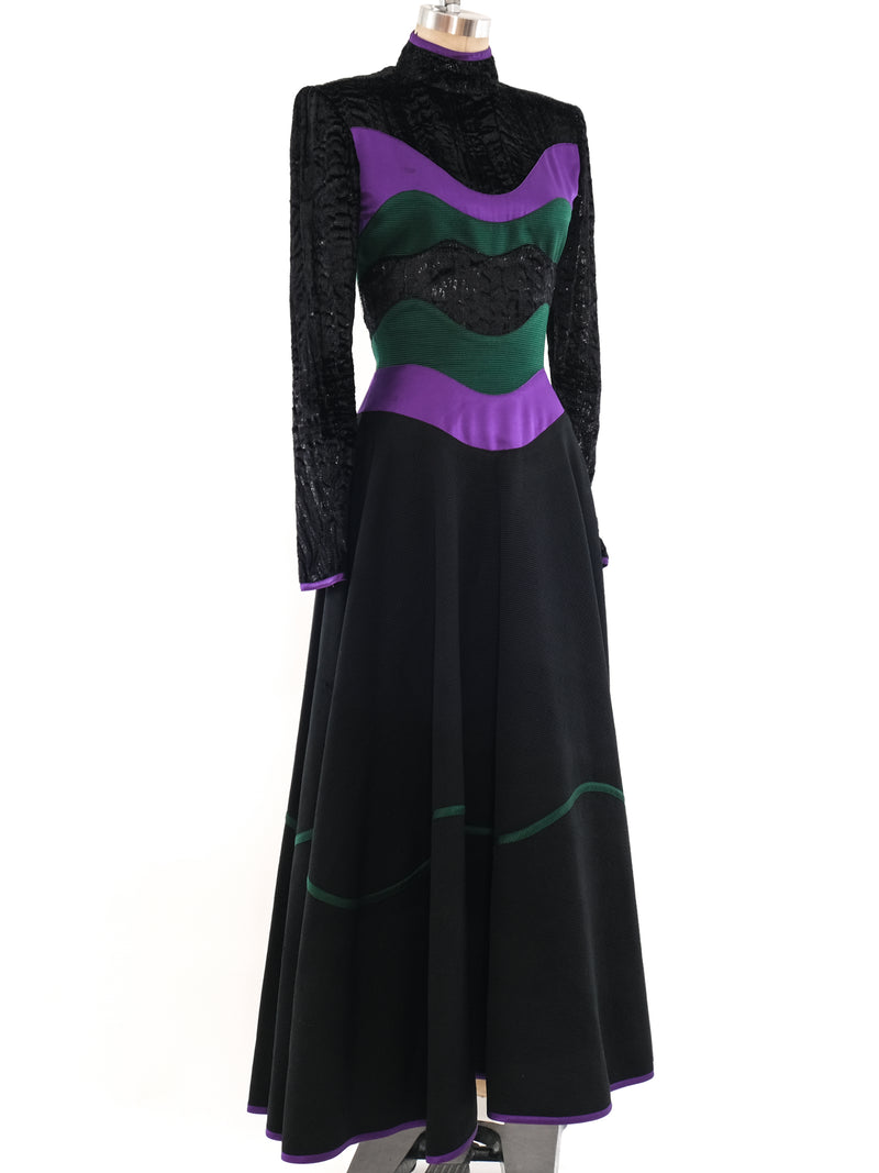 Geoffrey Beene Pieced Colorblock Gown Dress arcadeshops.com