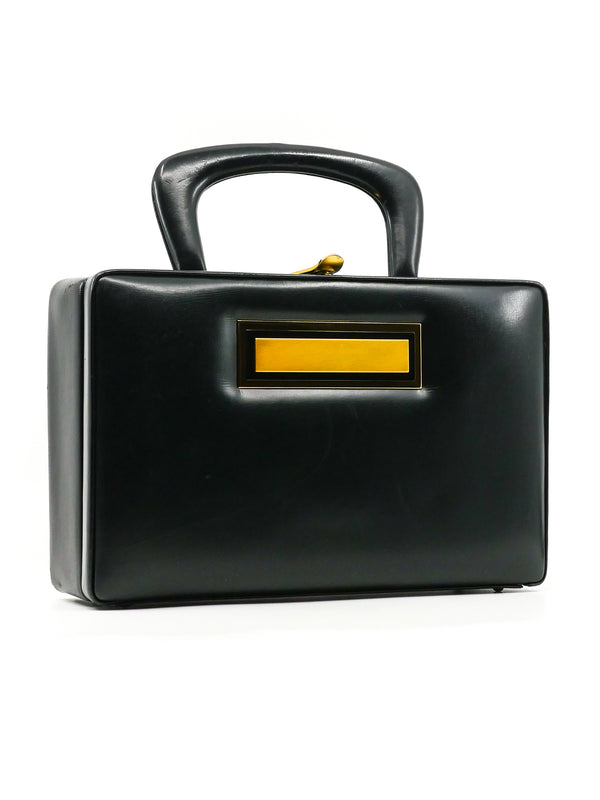 Top Handle Leather Box Bag Accessory arcadeshops.com