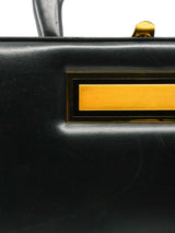 Top Handle Leather Box Bag Accessory arcadeshops.com