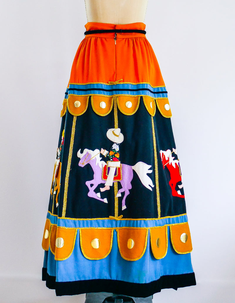 Malcolm Starr Carousel Applique Skirt Dress arcadeshops.com