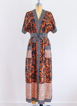 Jean Muir Indian Block Print Silk Dress Dress arcadeshops.com