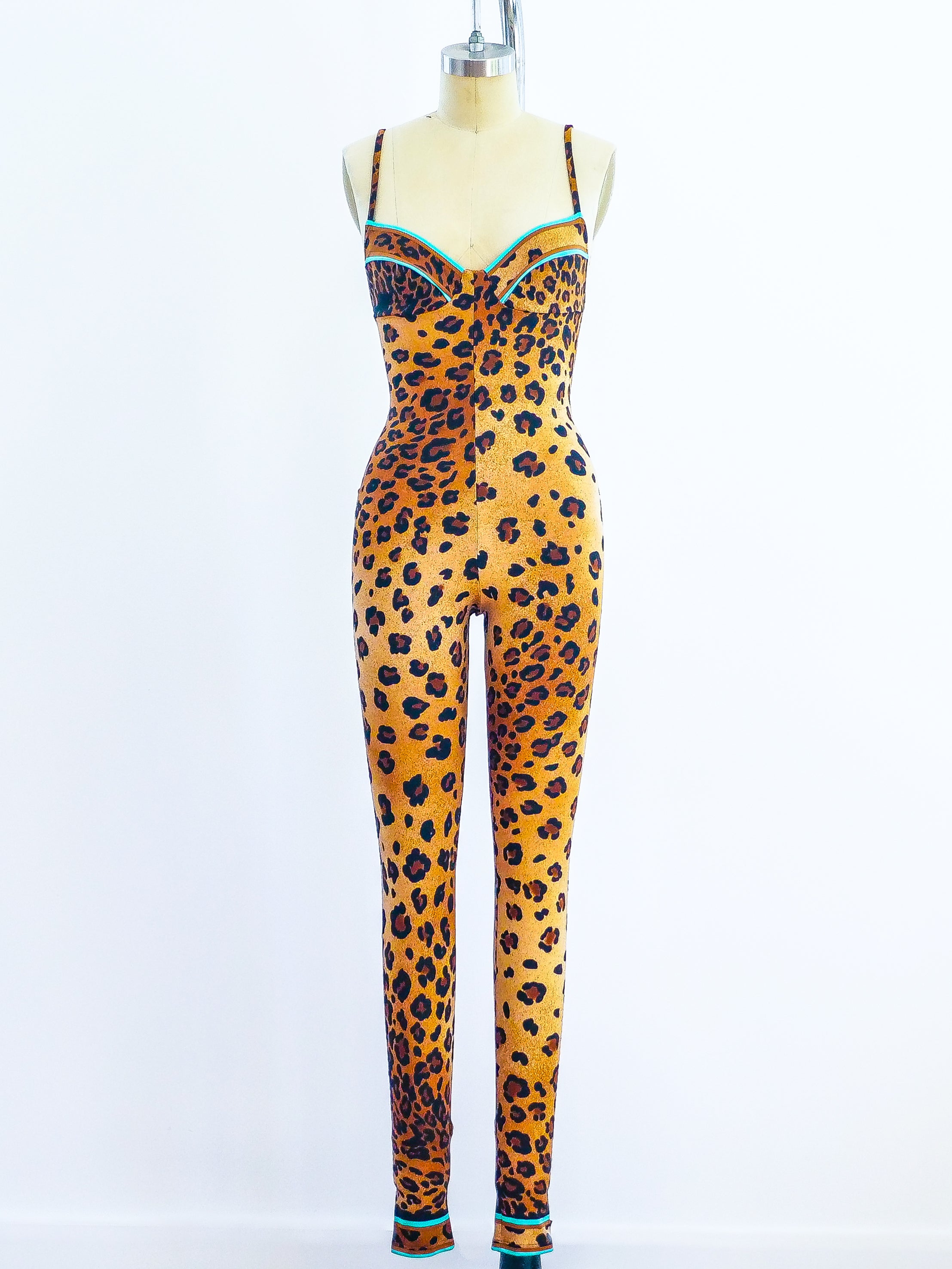 Leonard Paris Leopard Stretch Unitard