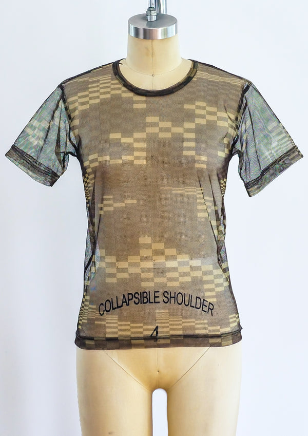 Comme des Garçons Digital Camo Mesh Tee Top arcadeshops.com