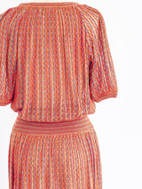 1970's Missoni Orange Knit Dress Dress arcadeshops.com
