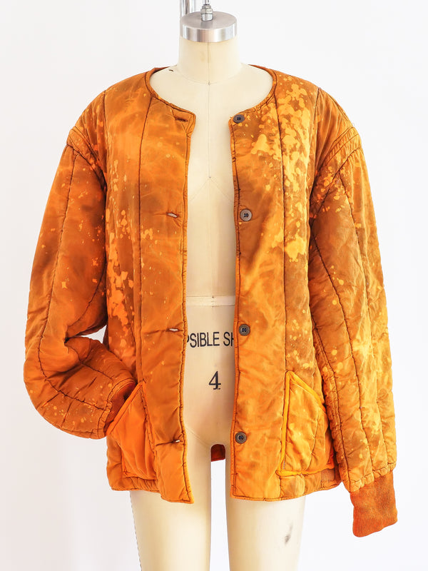 Rust Bleach Dyed Czech Liner Jacket Top arcadeshops.com