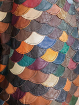 Scalloped Leather Patchwork Gauchos Bottom arcadeshops.com