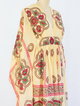 Printed Cotton Caftan Dress arcadeshops.com