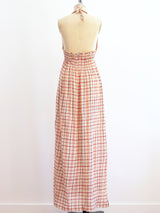 Cotton Gauze Halter Maxi Dress Dress arcadeshops.com