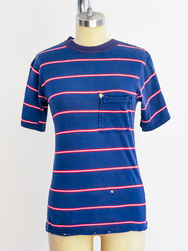 1960's Striped Pocket Tee T-shirt arcadeshops.com