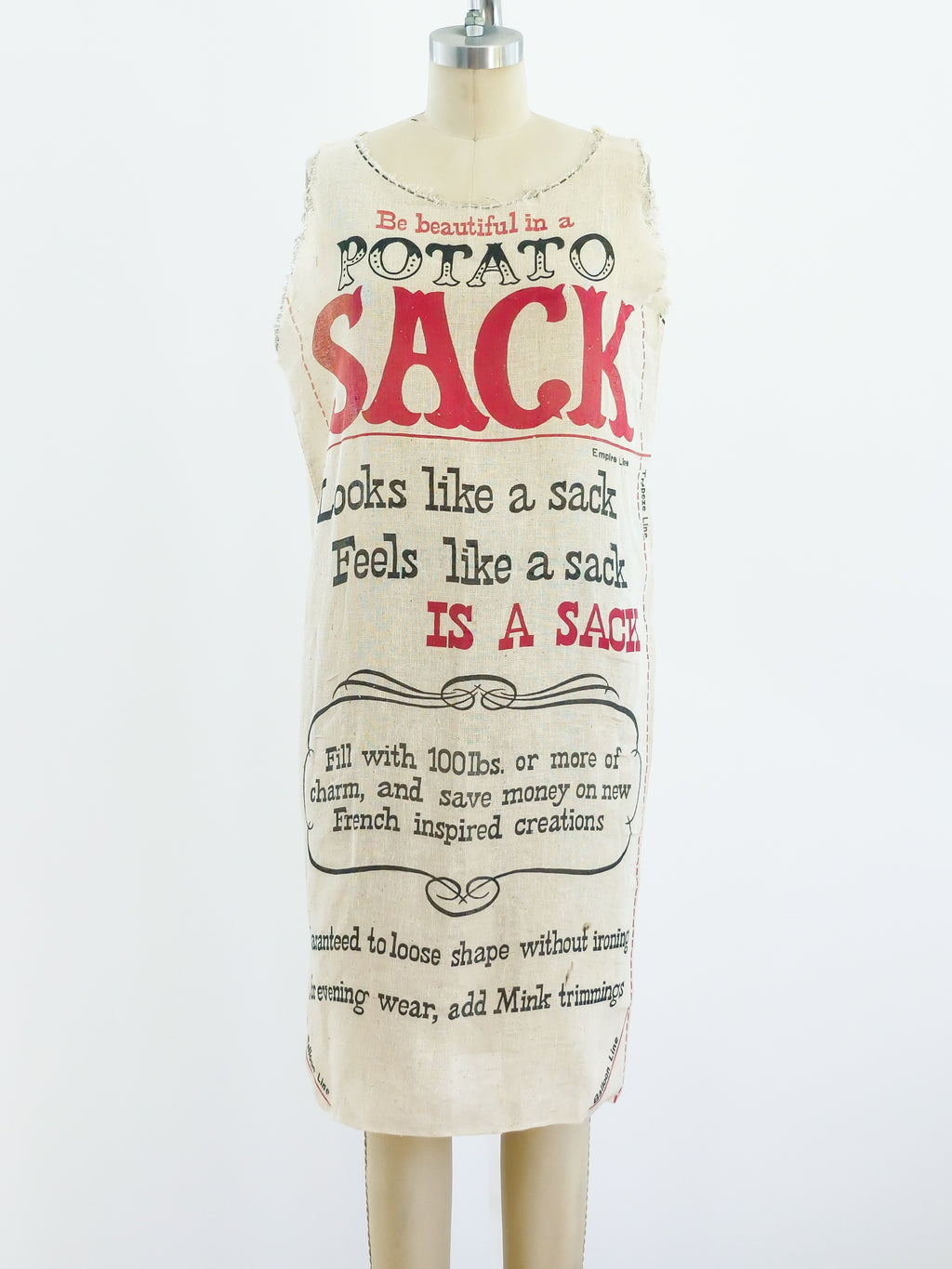 potato sack dress Potato Sack Novelty Dress