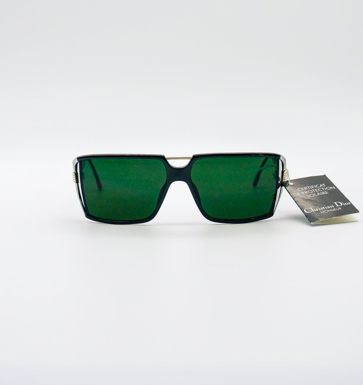 Christian Dior Vintage sunglasses green with gold CD rare made in Italy Christian Dior 1960s  main image 3