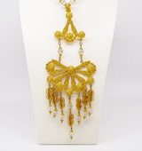 Crystal Fringed Pendant Necklace Jewelry arcadeshops.com