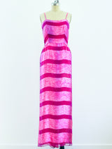 Richilene Pink Silk Maxi Dress Dress arcadeshops.com
