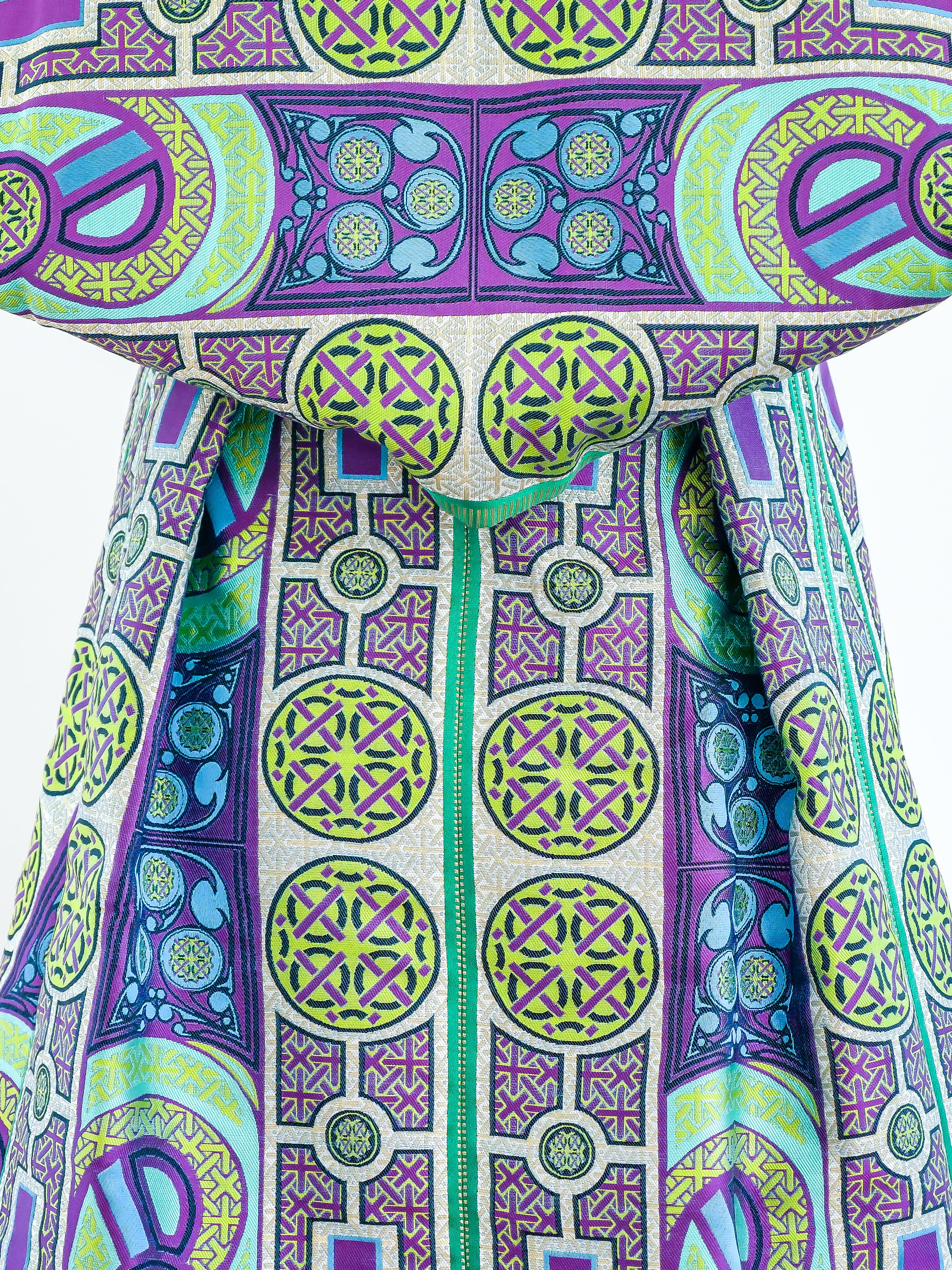 トップス Issey Miyake shrug Issey Miyake Brocade Bubble Dress with Shrug