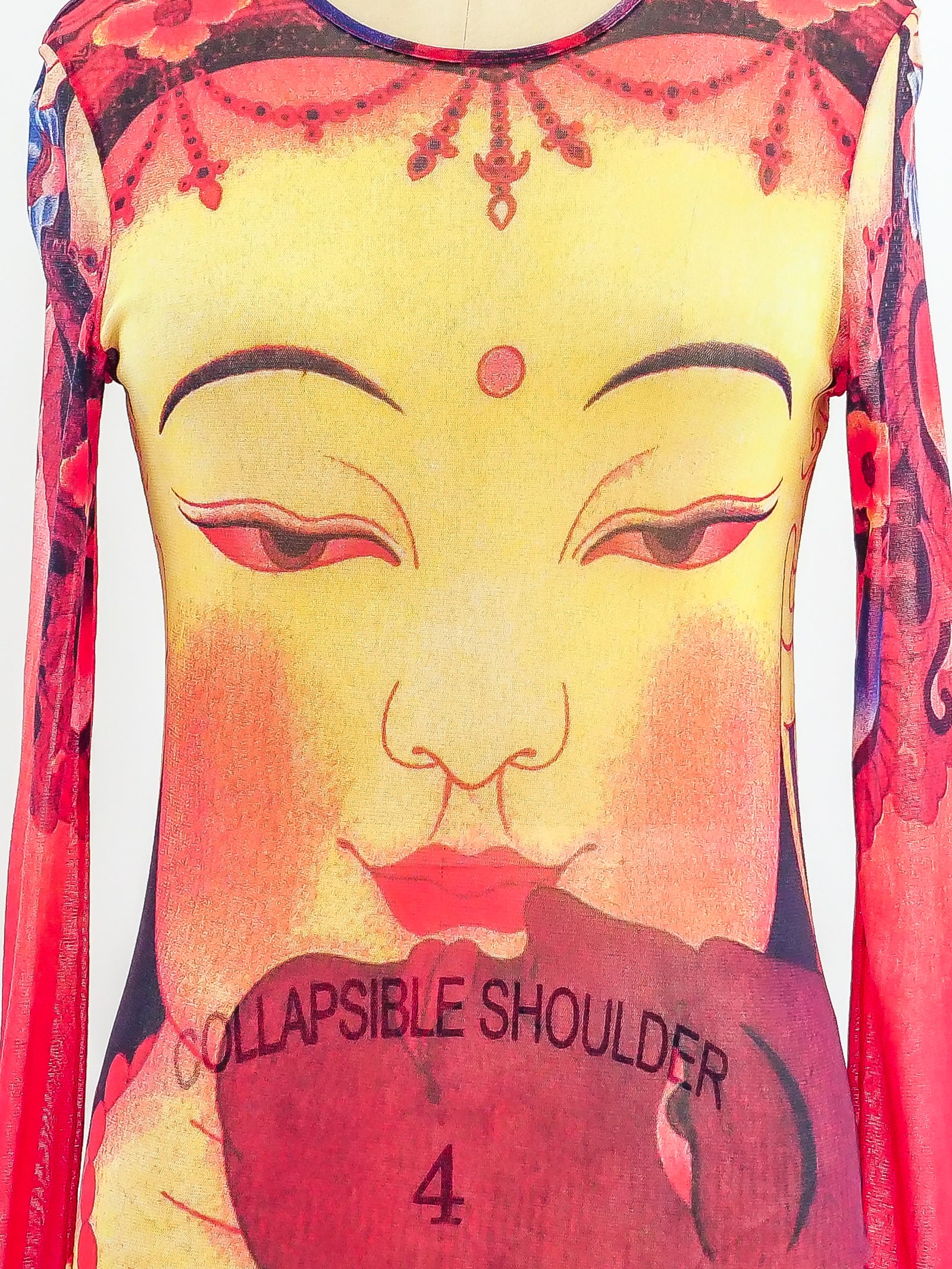 Vivienne Tam Buddha Face Mesh Top