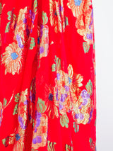 Oscar de la Renta Strapless Floral Dress Dress arcadeshops.com