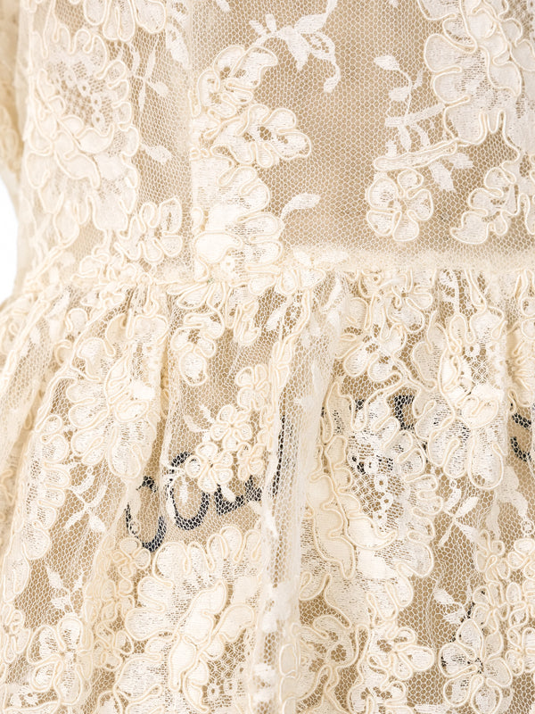 Lace Puff Sleeve Top Top arcadeshops.com