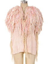 Yarn Fringe Shag Woven Vest jacket arcadeshops.com