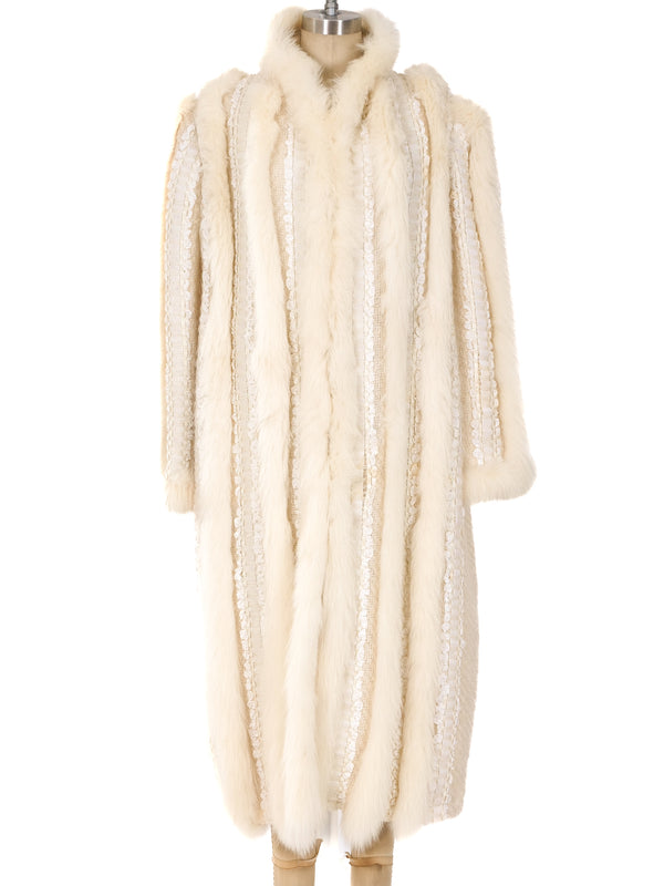 Hand Knit Fur Maxi Cardigan Outerwear arcadeshops.com