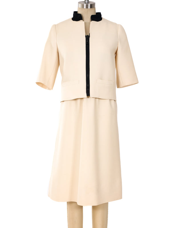 Courreges Ivory Dress Ensemble Suit arcadeshops.com