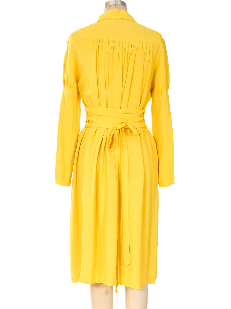 Ossie Clark Sunflower Crepe Dress Dress arcadeshops.com