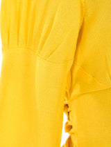 Ossie Clark Sunflower Crepe Dress Dress arcadeshops.com