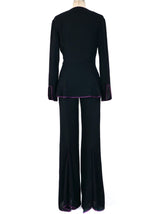 Ossie Clark Black Crepe Judy Pant Suit Suit arcadeshops.com