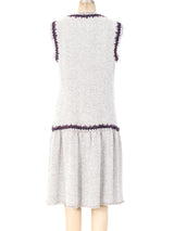 Chanel Fringe Trimmed Tweed Dress Dress arcadeshops.com